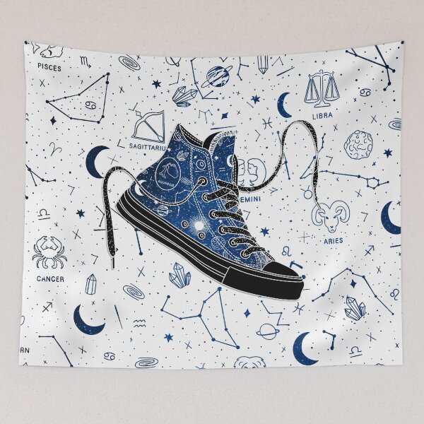 Item preview, Aquarius high tops - Space canvas designed and sold by MickeyEdwards.