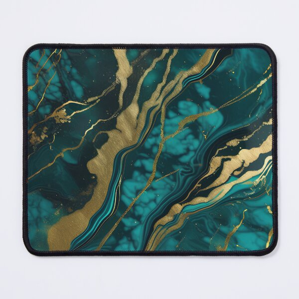 Item preview, Dark Teal Marble Texture with Gold Flecks designed and sold by BirdsnStuff.