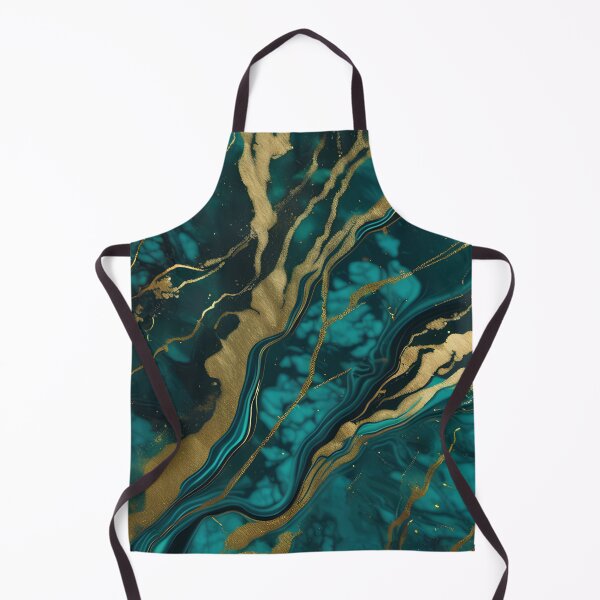 Item preview, Dark Teal Marble Texture with Gold Flecks designed and sold by BirdsnStuff.