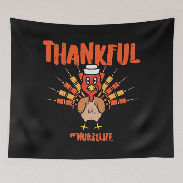 Item preview, Thankful Turkey Nurse Cute Thanksgiving Scrub Top Fall designed and sold by mainana78.