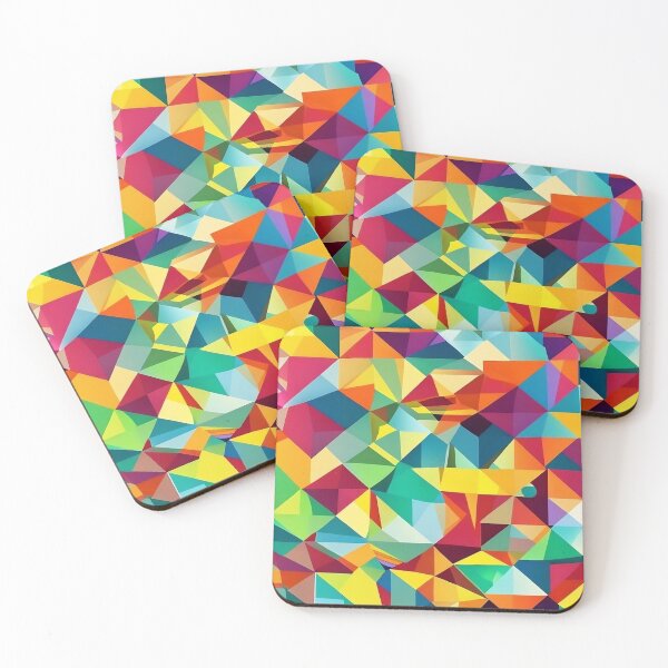 Item preview, Cubist Rainbow Spectrum ver.2 - Geometric Harmony in Multicolored Brilliance designed and sold by Freak-Scene.
