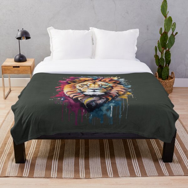 Aperçu de l'œuvre Tête de lion aquarelle créée et vendue par Zero81.