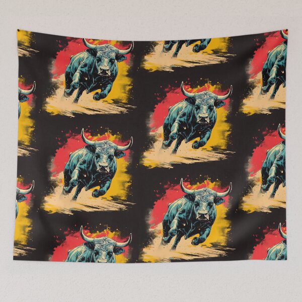 Item preview, Bull on run designed and sold by ArtMysterious.