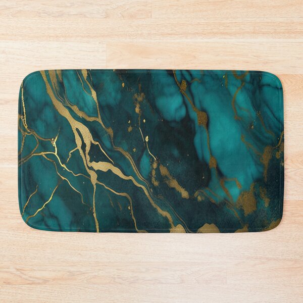 Item preview, Dark Teal Marble Texture with Gold Flecks  designed and sold by BirdsnStuff.