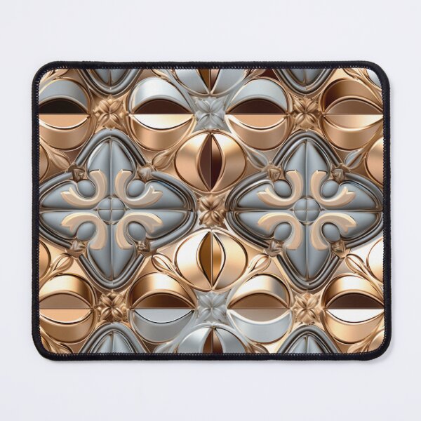 Item preview, Colorful fantasy pattern gold copper silver mother-of-pearl ornaments metallic noble designed and sold by G-M-Designs.