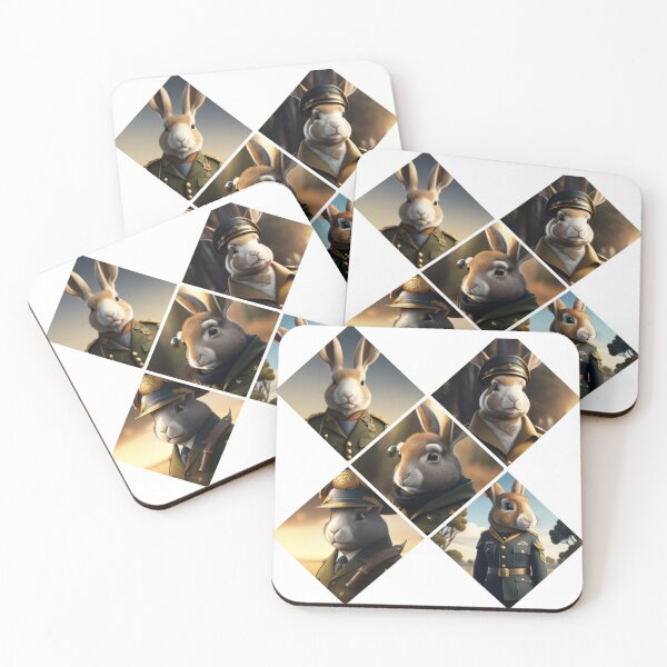 Item preview, Cute Baby Bunny Rabbits Army Collage Major General  designed and sold by Michael Voyler.
