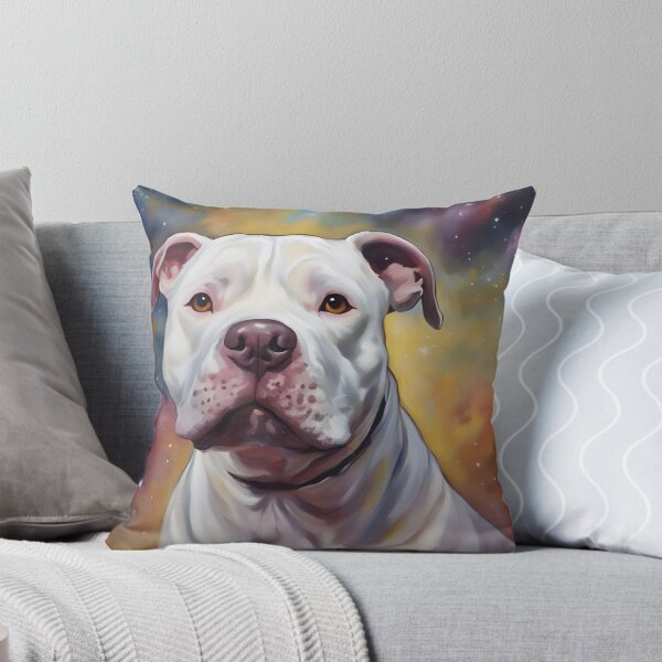 Item preview, White Pitbull Cosmos  designed and sold by PetArt  ⭐⭐⭐⭐⭐.