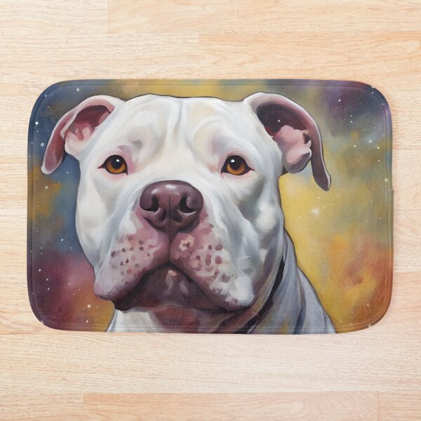 Item preview, White Pitbull Cosmos  designed and sold by PetArt  ⭐⭐⭐⭐⭐.