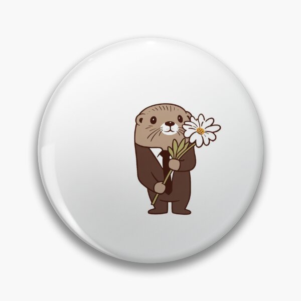 Item preview, Otter holding flower designed and sold by PawelNature.