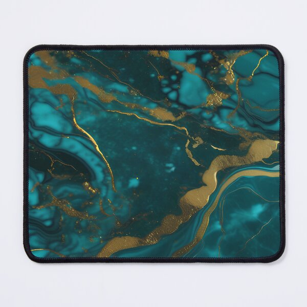 Item preview, Dark Teal Marble Texture with Gold Flecks designed and sold by BirdsnStuff.