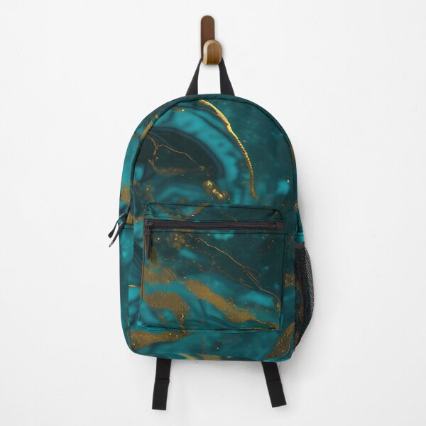 Item preview, Dark Teal Marble Texture with Gold Flecks  designed and sold by BirdsnStuff.