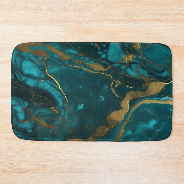 Item preview, Dark Teal Marble Texture with Gold Flecks  designed and sold by BirdsnStuff.