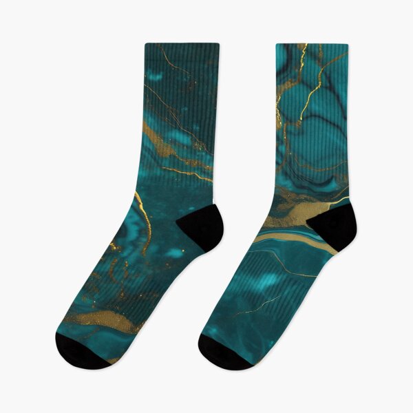 Item preview, Dark Teal Marble Texture with Gold Flecks  designed and sold by BirdsnStuff.