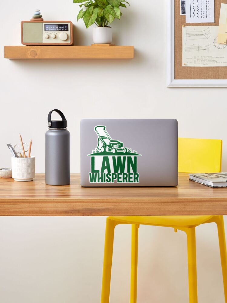 Lawn Whisperer Funny Lawn Mowing Sticker for Sale by TeesYouWant