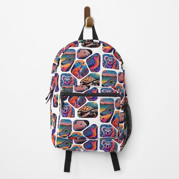Item preview, Cute Australian Animals Collage Aborigianl Artwork Vibrant Colours designed and sold by Michael Voyler.
