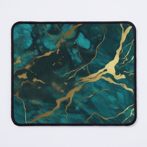 Item preview, Dark Teal Marble Texture with Gold Flecks designed and sold by BirdsnStuff.