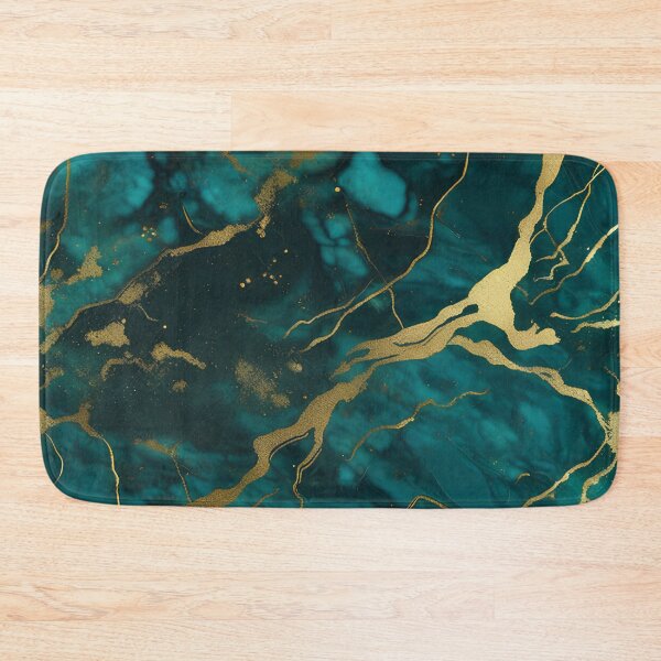 Item preview, Dark Teal Marble Texture with Gold Flecks  designed and sold by BirdsnStuff.