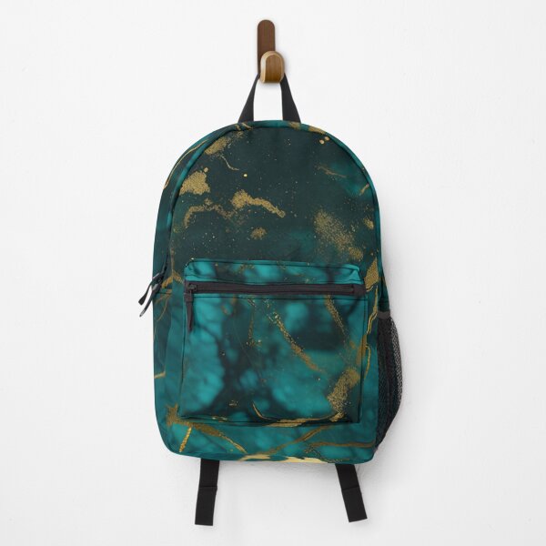 Item preview, Dark Teal Marble Texture with Gold Flecks  designed and sold by BirdsnStuff.