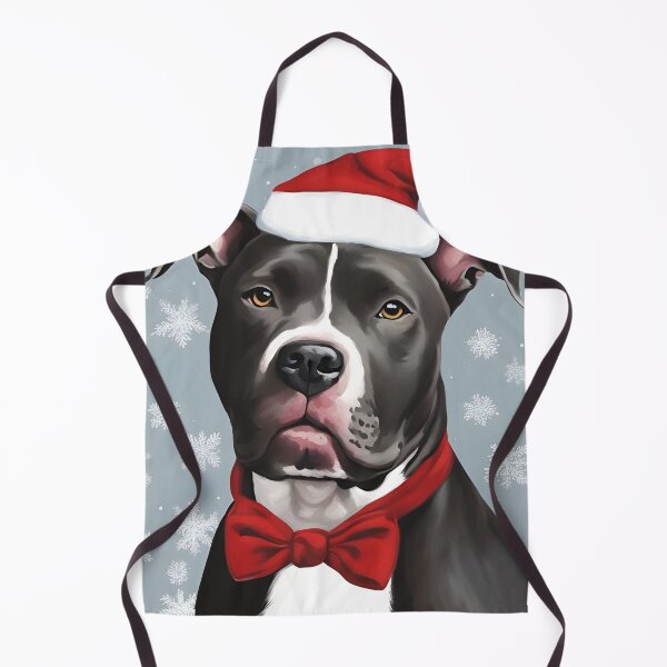 Item preview, Christmas Pitbull Black and Wihite designed and sold by PetArt  ⭐⭐⭐⭐⭐.