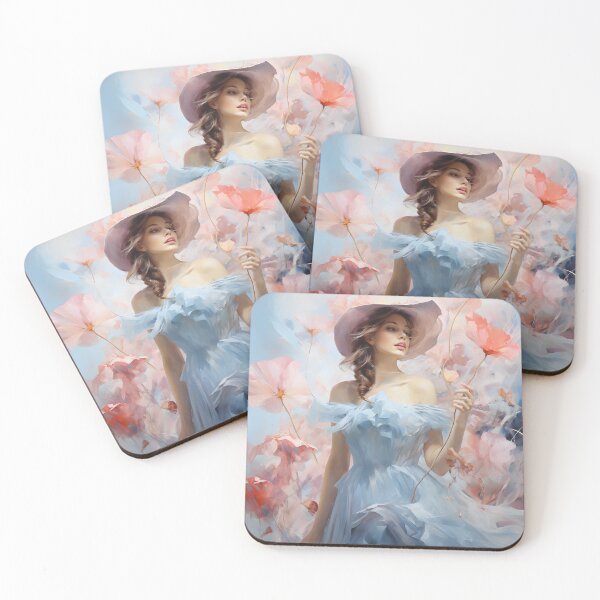Item preview, Confident Smiling Woman in Casual Dress with Flower designed and sold by MaxKuB.