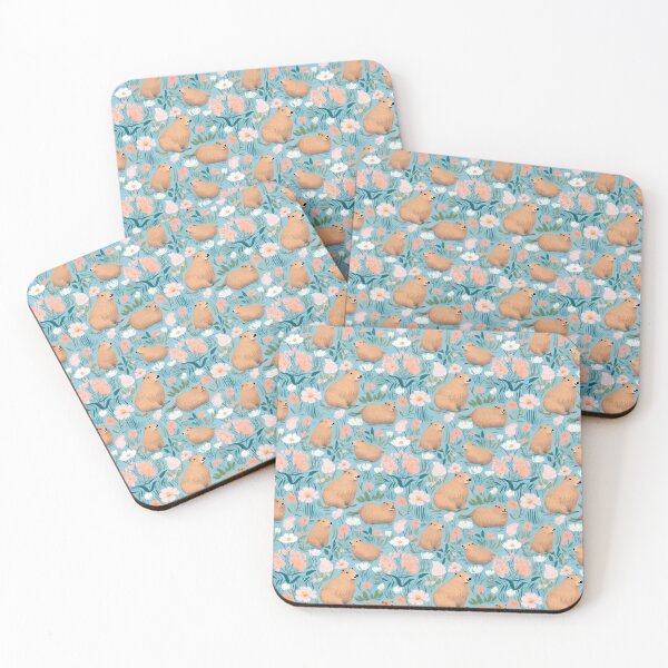 Item preview, Capybaras and Flowers designed and sold by Bug & Brush.