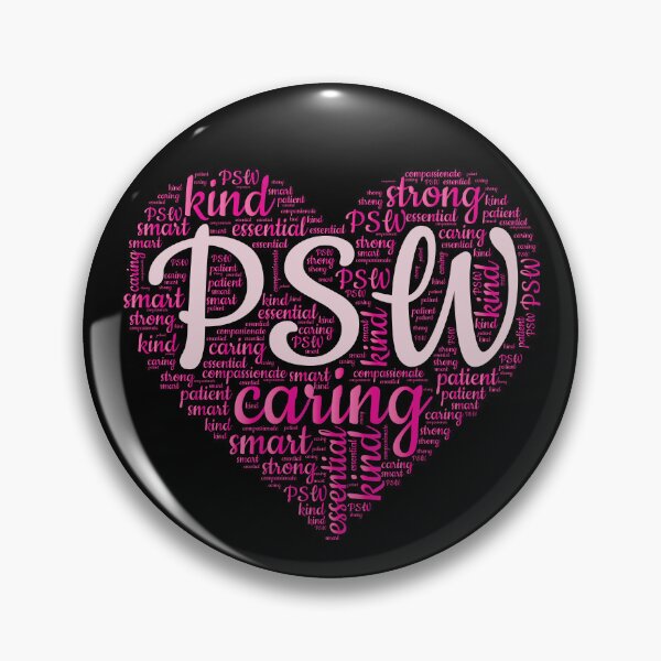 Item preview, Pink Word Heart - Personal Support worker - PSW designed and sold by TaraGbear.