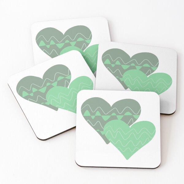 Item preview, Boho Hearts - Moody Greens & Grey designed and sold by DigThatPrint.
