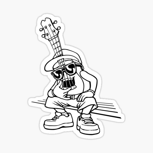 "funny guitar case" Sticker for Sale by IBNZ Redbubble