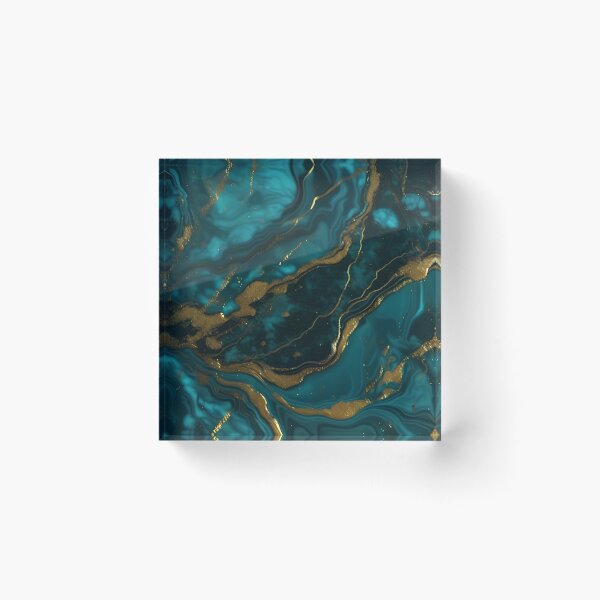 Item preview, Dark Teal Marble Texture with Gold Flecks  designed and sold by BirdsnStuff.