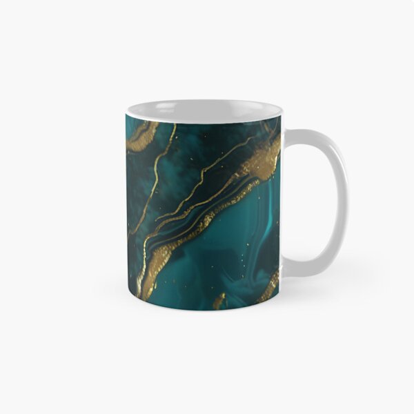 Item preview, Dark Teal Marble Texture with Gold Flecks  designed and sold by BirdsnStuff.