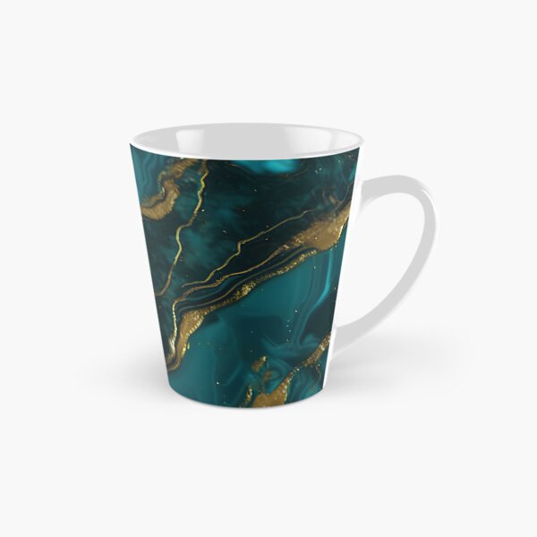 Item preview, Dark Teal Marble Texture with Gold Flecks  designed and sold by BirdsnStuff.