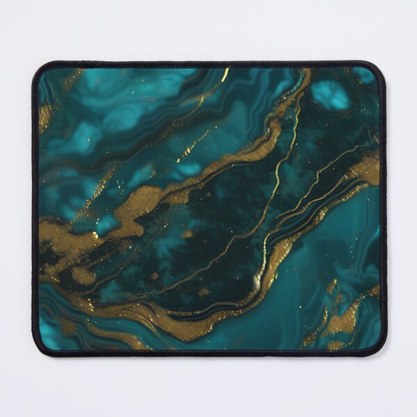 Item preview, Dark Teal Marble Texture with Gold Flecks designed and sold by BirdsnStuff.
