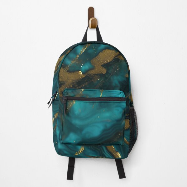 Item preview, Dark Teal Marble Texture with Gold Flecks  designed and sold by BirdsnStuff.