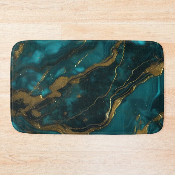 Item preview, Dark Teal Marble Texture with Gold Flecks  designed and sold by BirdsnStuff.