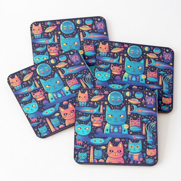 Item preview, Cats in space designed and sold by PawelNature.