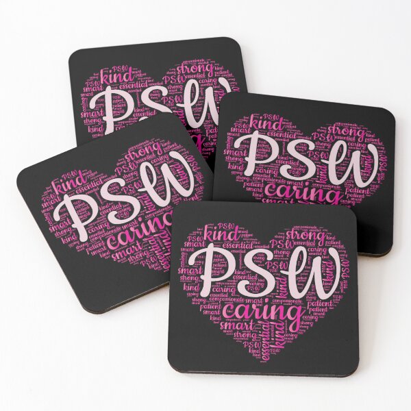 Item preview, Pink Word Heart - Personal Support worker - PSW designed and sold by TaraGbear.