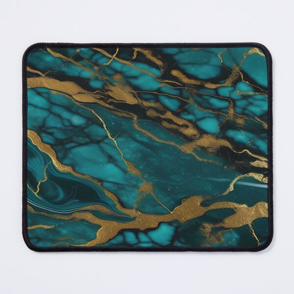 Item preview, Dark Teal Marble Texture with Gold Flecks designed and sold by BirdsnStuff.