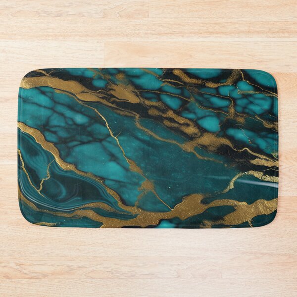 Item preview, Dark Teal Marble Texture with Gold Flecks  designed and sold by BirdsnStuff.