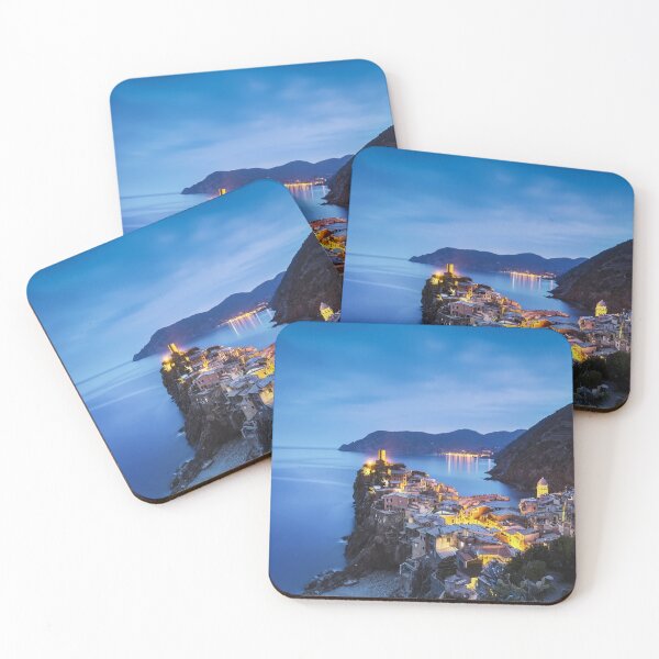 Item preview, Hora azul sobre el magnífico pueblo de Vernazza en Cinque Terre designed and sold by Stefano Orazzini.