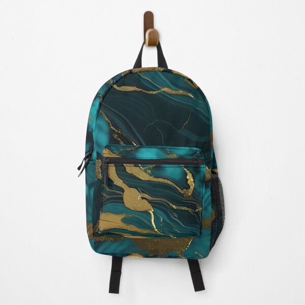 Item preview, Dark Teal Marble Texture with Gold Flecks designed and sold by BirdsnStuff.