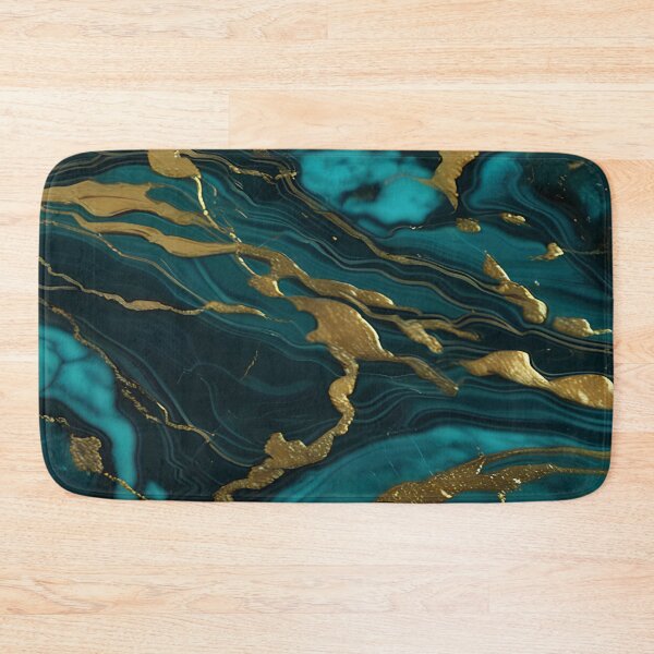 Item preview, Dark Teal Marble Texture with Gold Flecks  designed and sold by BirdsnStuff.