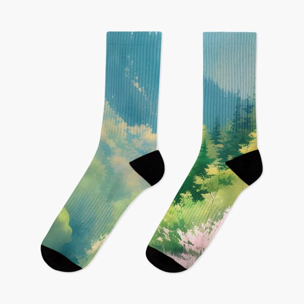 Item preview, Watercolor Mountain Landscape - Impressionism and Chinese painting designed and sold by joejiing.