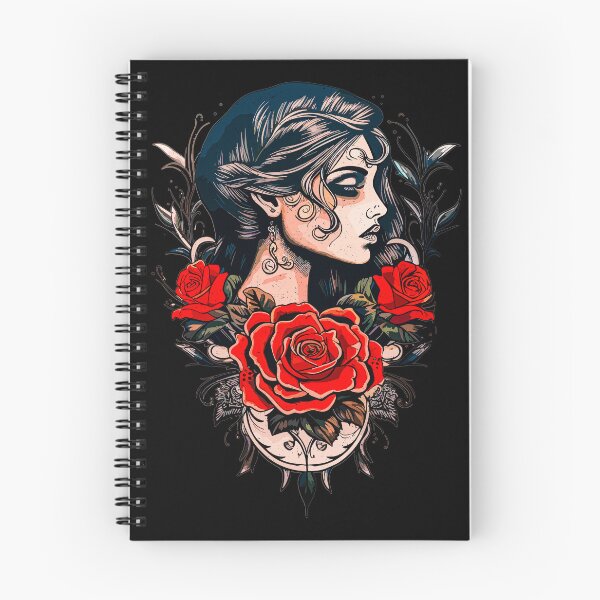 Item preview, Tattoo Lady With Roses designed and sold by SteadyRolling.