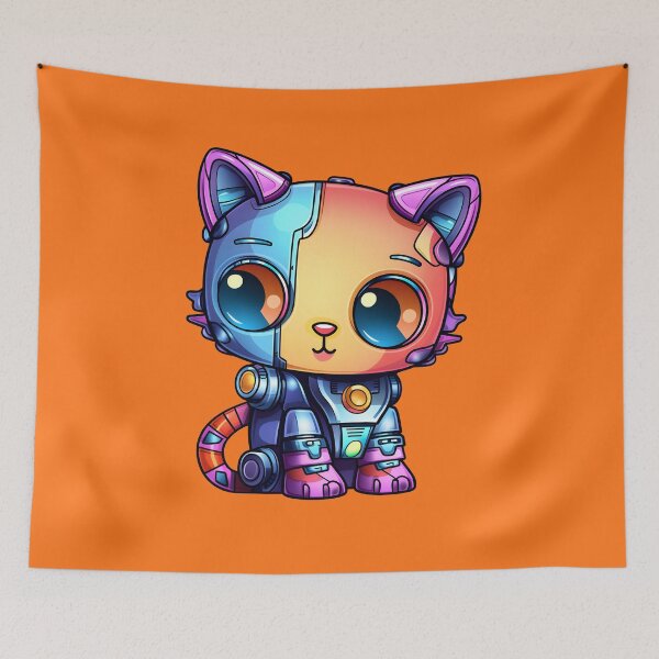 Item preview, A Glimpse into the Robotic Futuristic Feline World designed and sold by AlienSkinEyes.