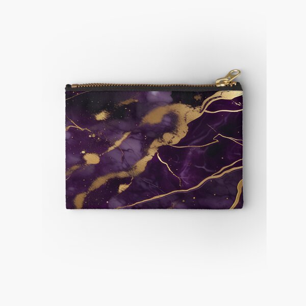 Item preview, Dark Purple Marble Texture with Gold Flecks  designed and sold by BirdsnStuff.