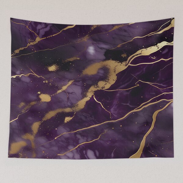 Item preview, Dark Purple Marble Texture with Gold Flecks  designed and sold by BirdsnStuff.