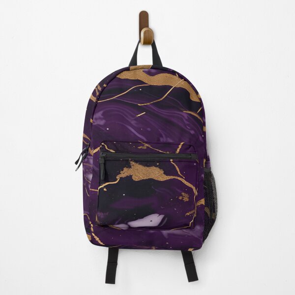 Item preview, Dark Purple Marble Texture with Gold Flecks designed and sold by BirdsnStuff.