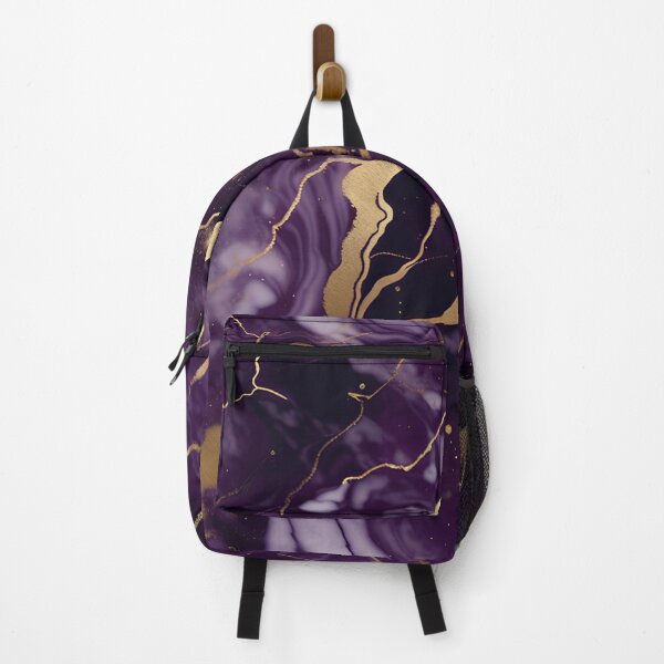 Item preview, Dark Purple Marble Texture with Gold Flecks designed and sold by BirdsnStuff.