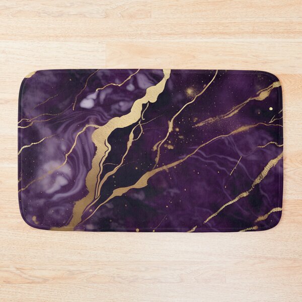 Item preview, Dark Purple Marble Texture with Gold Flecks  designed and sold by BirdsnStuff.