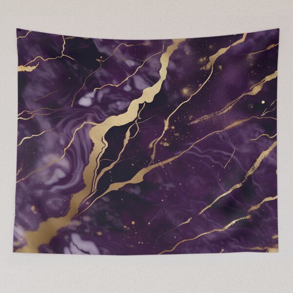 Item preview, Dark Purple Marble Texture with Gold Flecks  designed and sold by BirdsnStuff.